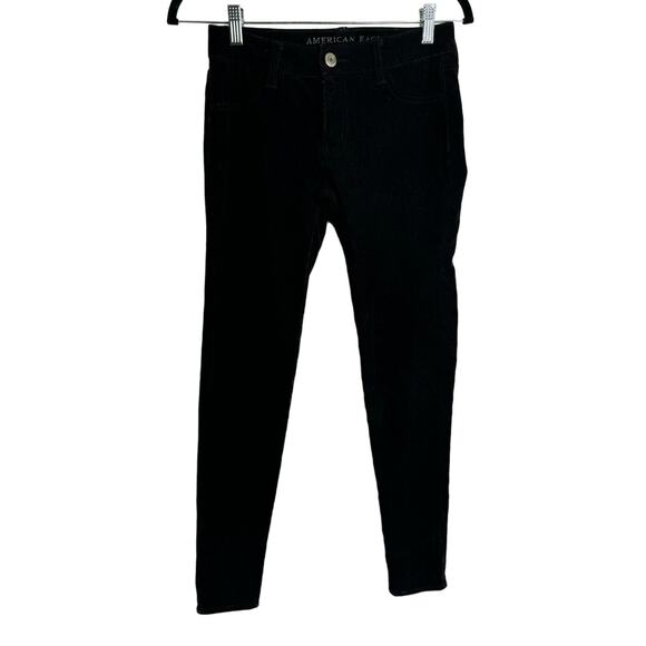 American Eagle Jeggings 360 Super Stretch Womens Black Jeans size 0 - Picture 1 of 6